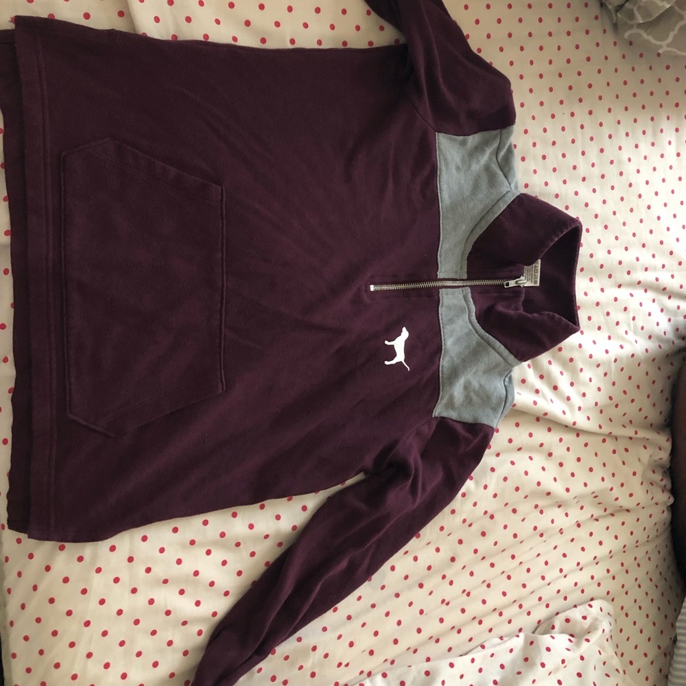 VICTORIA SECRET PINK ZIP UP PULL OVER
